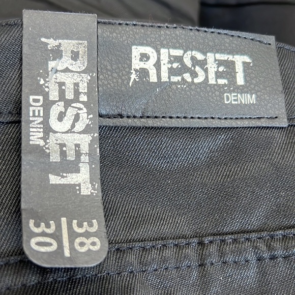 Reset Denim Jeans Size 38/30 Black New With Tags - Picture 11 of 11